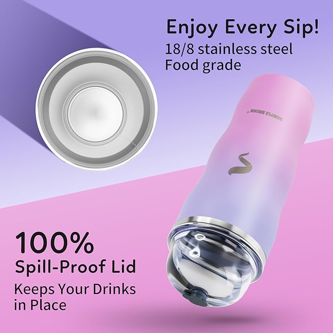 20Oz Insulated Tumbler With Straw And Lid,Stainless Steel Straws for Tumbler,Double Wall Vacuum Travel Mug,Spill Proof Tumble, Travel Cup for Iced Coffee, Pink Tumbler