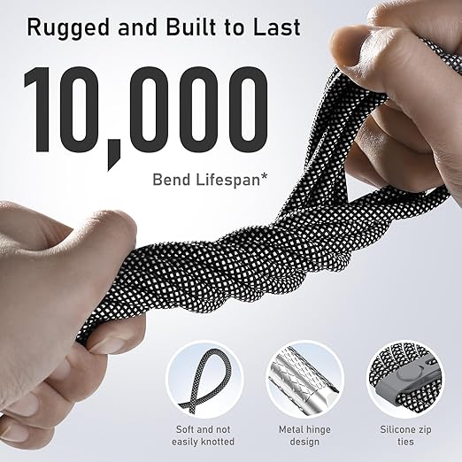USB C to USB C Cable 6.6ft 240W, 180°Rotating USB C Cable Braided Type C Charger Cable Fast Charge for iPhone 16/16Pro/16Plus/16ProMax,MacBook Air,iPad Pro,Pixel,Samsung Galaxy S23/S24 Ultra-Black