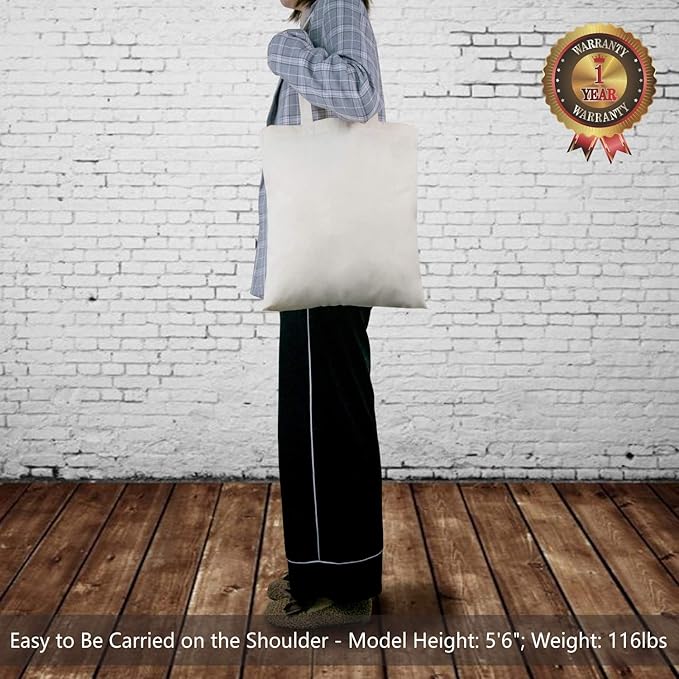 TOPDesign 6 | 12 | 24 | 48 | 192 Pack Economical Cotton Tote Bags, Lightweight Medium Reusable Grocery Shopping Cloth Bags, Suitable for DIY, Advertising, Promotion, Gift, Activity (6-Pack)