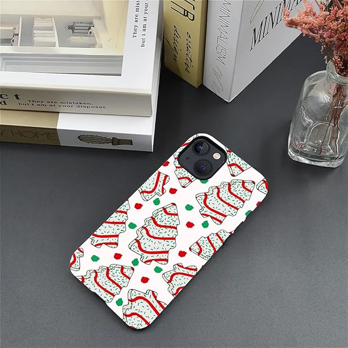 DAIZAG Case Compatible with for iPhone 15,Christmas Tree Polka Dots Phone Case for iPhone 15 for Girl Women Boy Men