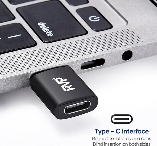 RVP+ USB-C to USB-A 3.2 Gen 1 Adapter (2-Pack, Black)