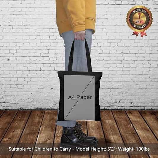 TOPDesign 30-Pack Economical 11.8"x13" Black Cotton Tote Bag, 5oz Lightweight Fabric, Small Reusable Grocery Shopping Cloth Bags, DIY Your Creative Designs