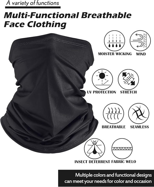 Geyoga Winter Face Mask for Men UV Protection Mask Sunscreen Breathable Windproof Neck Gaiters Scarf Fishing Cycling Running