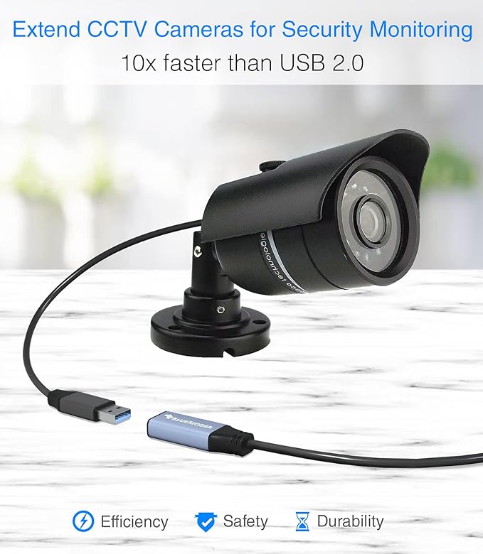 BlueRigger USB 3.0 Extension Cable (15FT, Active, 5 Gbps, Type A Male to Female Adapter Cord) - Long USB Repeater Extender for VR Headset, Printer, Hard Drive, Flash Drive, Keyboard, Mouse, Xbox