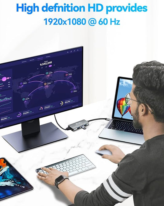 USB to hdmi Adapter for Monitor,USB HUB with HDMI USB HDMI HUB.hdmi to USB Adapter(USB3.0 to HDMI with 3*USB3.0)