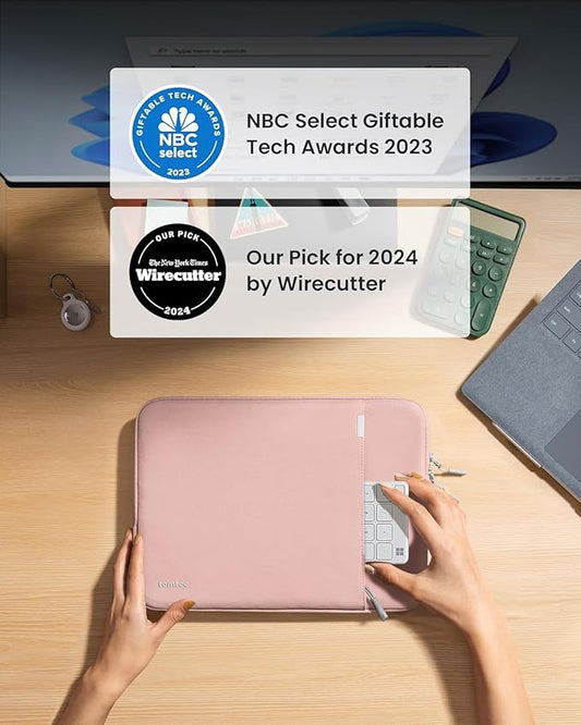 tomtoc 360° Protective Laptop Sleeve for 13.5-14.4 Inch Surface Laptop Studio/6/5/4/3, Surface Book, Water-Resistant Laptop Case for Acer Aspire/Swift 14, ASUS Vivobook/Zenbook 14, Jumper EZbook X3