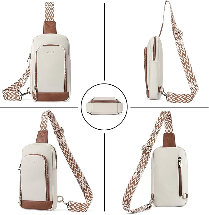 CLUCI Crossbody Bags for Women Men,Leather Sling Bag Cross Body Backpack for Woman Gifts for Women Birthday Unique