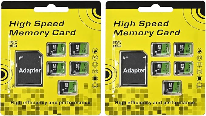 KEXIN 16GB Micro SD Card 10 Pack with SD Adapter microSDHC Memory Card UHS-I C10 U1 Micro SD Card Full HD High Speed TF Card for Smartphone Tablet Action Camera Dash Cam Drone Game Console