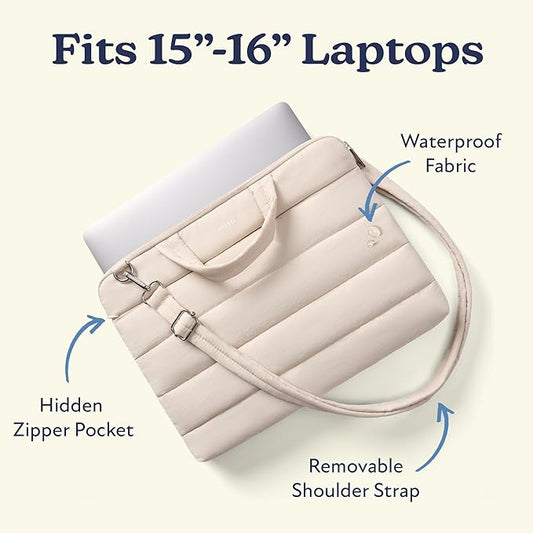 Vandel 15-16 inch Laptop Carrying Case Sleeve with Strap, Shoulder Bag with Handle, 16 in Laptop Bag for Women, MacBook Air 15 Inch Carrying Case, MacBook Pro 16, 15.6 in HP, Dell Lap top Messenger