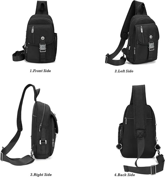 NICGID Sling Bag Chest Shoulder Backpack Crossbody Bags for Tablet Laptop Outdoor Hiking Men Women