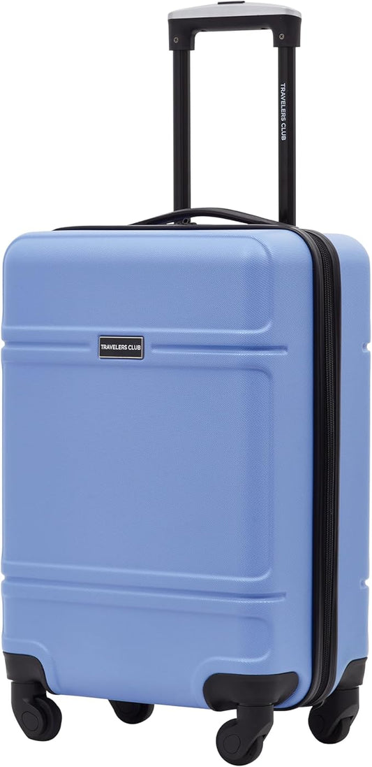 Travelers Club Spinner Luggage, Skyline Blue, 22-Inch Carry-On
