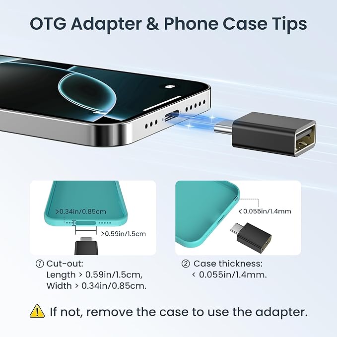 Elebase USB Charging Adapter Kit,Multi Travel USBC Adapter Set,Type C to USB 3.0 OTG iOS Micro Converter Case with 1Ft 100W Charger Cable for iPhone 17 Air 16 15 14 Max Pro,Samsung Galaxy S24 S23 Plus