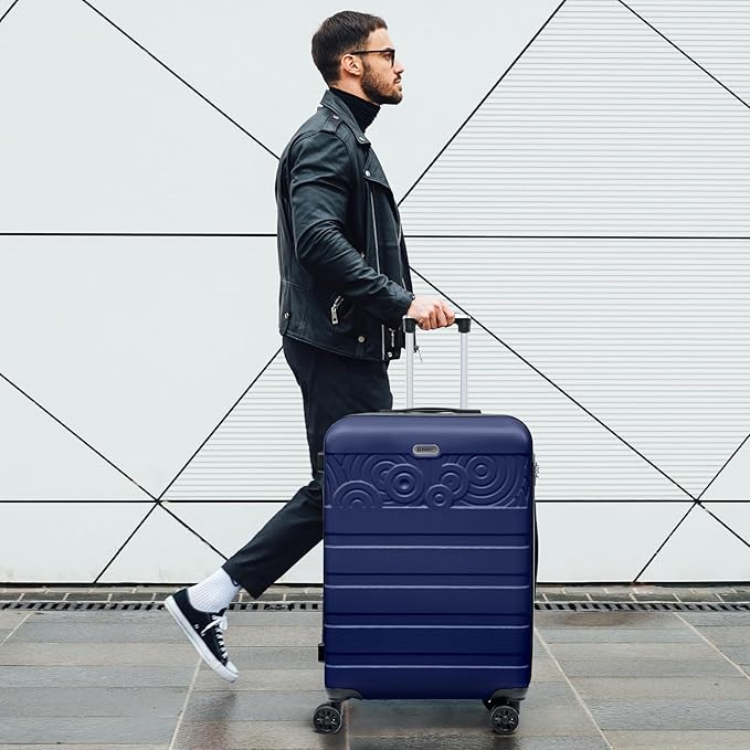 Krute Luggage 28 Inch Suitcase With Spinner Wheels Large Suitcases Lightweight Hard Shell PC ABS TSA Lock Checked Luggages