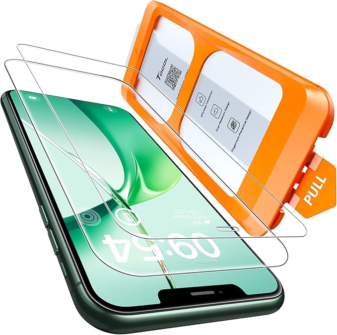 TOCOL for iPhone 11 Pro Max Screen Protector 9H Hardness Military Grade Shatterproof HD Tempered Glass Full Coverage Easy Installation Case Friendly 2 Pack