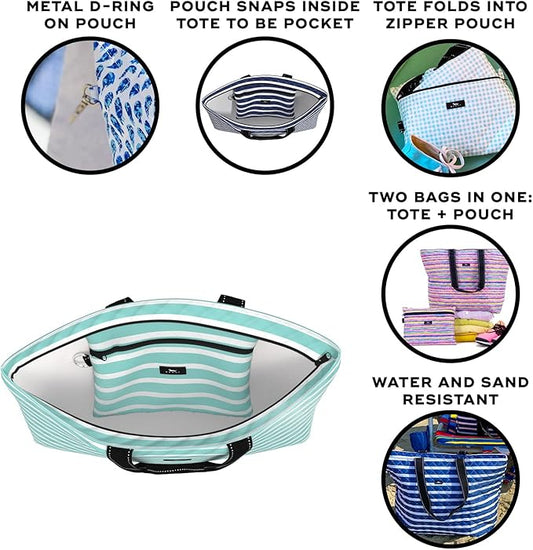 SCOUT Plus 1 Foldable Travel Bag, 2 Bags in 1, Tote Folds into Zipper Pouch