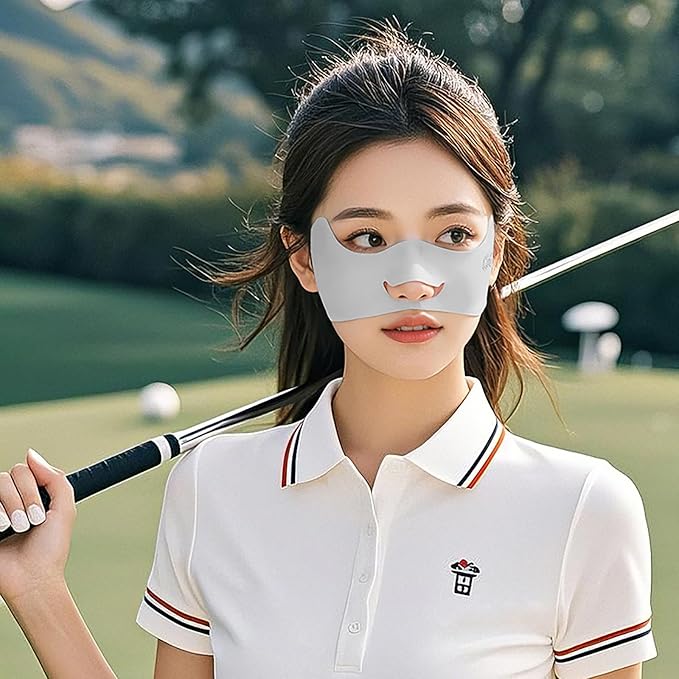UPF50+ Half Mask,Face Shield,Sun Screen Protector for Face with Adjustable Ear Straps, Golf Visors for Women Golfers