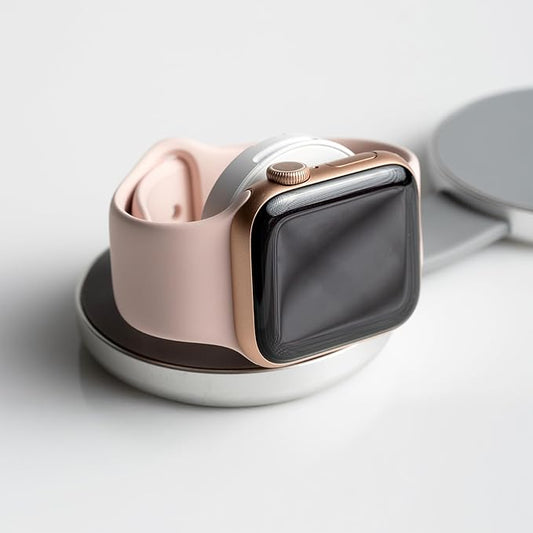 AT&T 3-in-1 Foldable Wireless Charging Station – 15W Qi-Certified Fast Charger Stand for iPhone 15/14/13, Android & AirPods – MagSafe Compatible – USB-C Cable Included – Silver