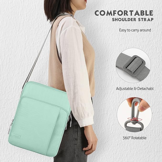 MoKo Laptop Sleeve Bag for 13.3-14 Inch, Notebook Carrying Case with Pocket Fits MacBook Pro M2 14/13/M1/Max 14.2/Air 13.6" M3/M2 2024/2022, Surface Pro 9/8 13", Mint Green