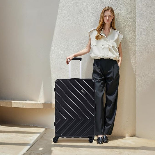 Luggage Sets 5 Piece, Suitcases with Wheels, ABS Hard Case Luggage with TSA Lock Spinner Wheels, Carry On Luggage Set(5 Piece Sets (20"/24"/28"/DB/TB))