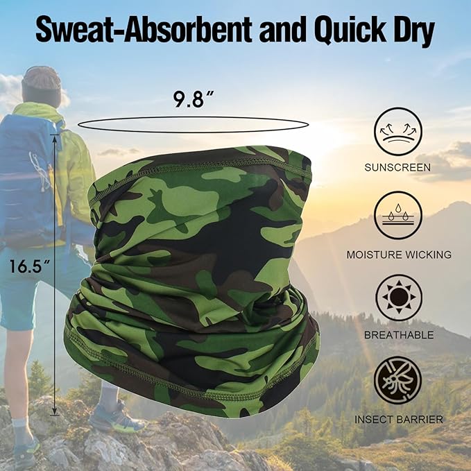 Neck Gaiters for Men Women Cooling Face Cover Sun Protection Face Mask Summer Bandana Balaclava