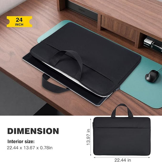 24 Inch Portable Monitor Case, Protective Carrying Sleeve for 23.8-24 inch portable monitors InnoView 23.8"/ASUS ZenScreen 24"/ViewSonic TD2423D 24 Inch Portable Monitor Case Bag, Black
