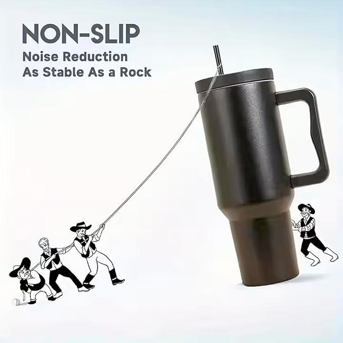 Outdoor Tumbler, 40 oz, Double-Wall Insulated, Ergonomic Handle with Lid Straw (Mist Gray)