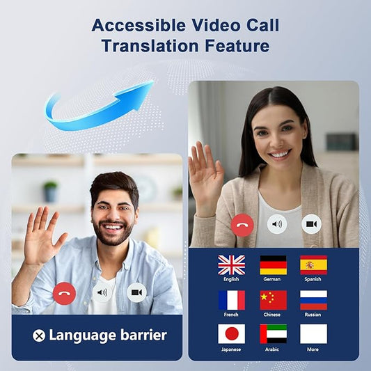 AI Translation Earbuds Real Time, 164 Language Translator Earbuds OWS 3-in-1 Translation Headphones, Translation Device for Travel Business Learning Compatible with iOS and Android,Khaki