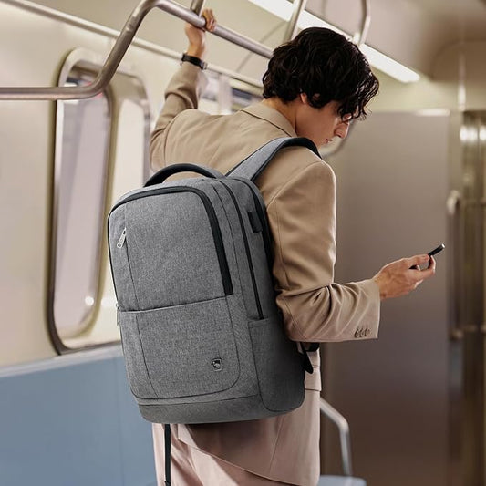 OIWAS Laptop Backpack 17 Inch For Men Business Bagpack Women Travel Daypack Large Backpack (Grey)