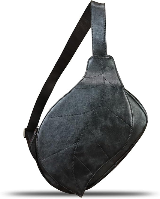 IVTG Genuine Leather Sling Bag for Women Vintage Real Leather Sling Backpack Fashion Shoulder Crossbody Bags Chest Bags