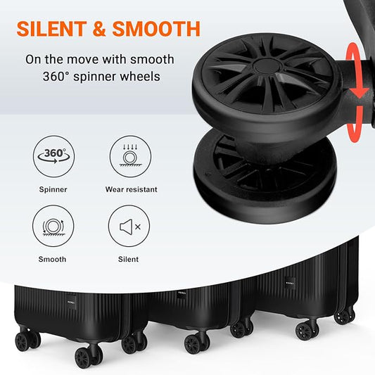 Verdi Hardside Carry On Luggage with Spinner Wheels, Lightweight Travel Suitcase