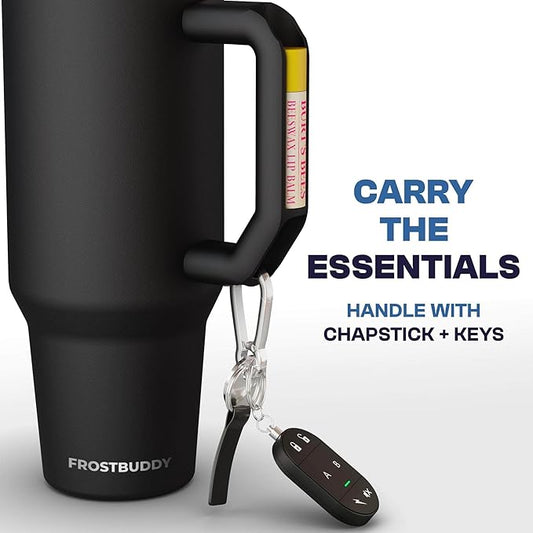 Frost Buddy Thicc Buddy - 40 oz Stainless Steel Vacuum Insulated Tumbler with Lid and Straw for Water - Travel Mug Cupholder Friendly - Gifts for Women Men Him Her (Ice Cream)