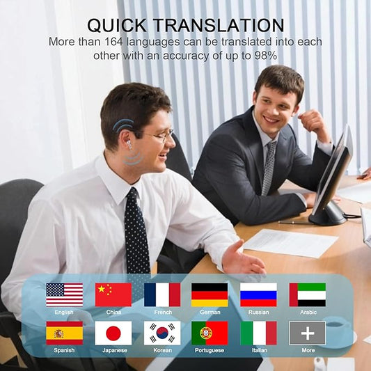 Language Translator Earbuds Real Time, AI Translation Earbuds Real Time with 164 Languages & 5 Modes, 3-in-1 Bluetooth 5.4 Translator Device, 42H Translatior Headphones Business, Learning, Rose Gold