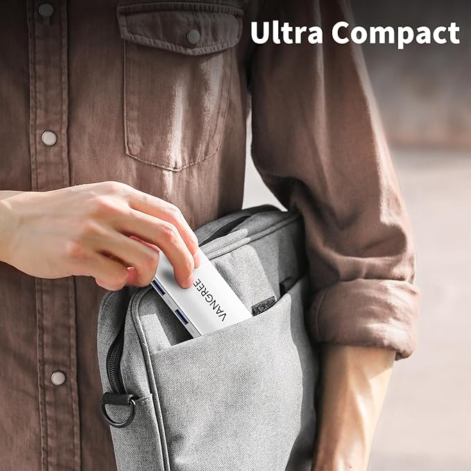 USB C Hub 8 in 1 Multiport Adapter, 3 USB 3.2 Gen 2 Ports with 10Gbps, 3 USB-A 3.0 5Gbps, 4K@60Hz HDMI, 100W PD, USBC Splitter for MacBook Pro, iPad Pro, Mac mini and More(Not Support USB-C Monitor)