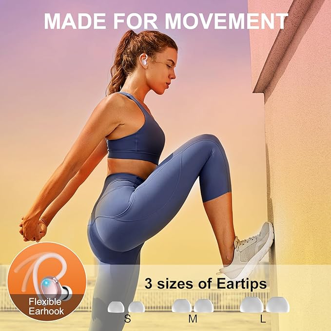 Wireless Earbuds Bluetooth Headphones 120hrs Playtime HiFi Stereo Wireless Headphones with HD Mic Deep Bass Earphones with Dual LED Display USB-C IP7 Waterproof Earbuds for Running Sports