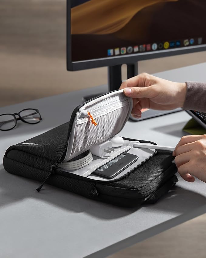 tomtoc DefenderACE 11 Inch iPad Case Sleeve Bag for 2025 11 Inch iPad Air M3 & iPad (A16), iPad Pro M4,M2&M1, 10.9-inch iPad 10 & Air 5, 10.2-in iPad 9, 360 Protection Spill-Water Resistant Tablet Sleeve Carrying Case