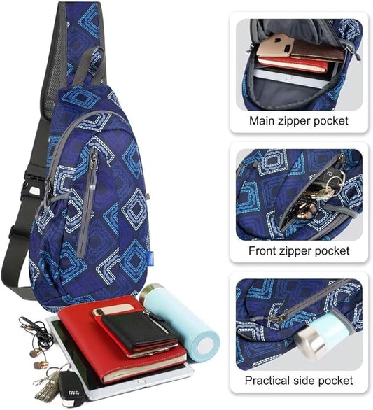 TITECOUGO Small Sling Bag, Lightweight Crossbody Backpack for Men Women, Shoulder Bag for Sports and Outdoor