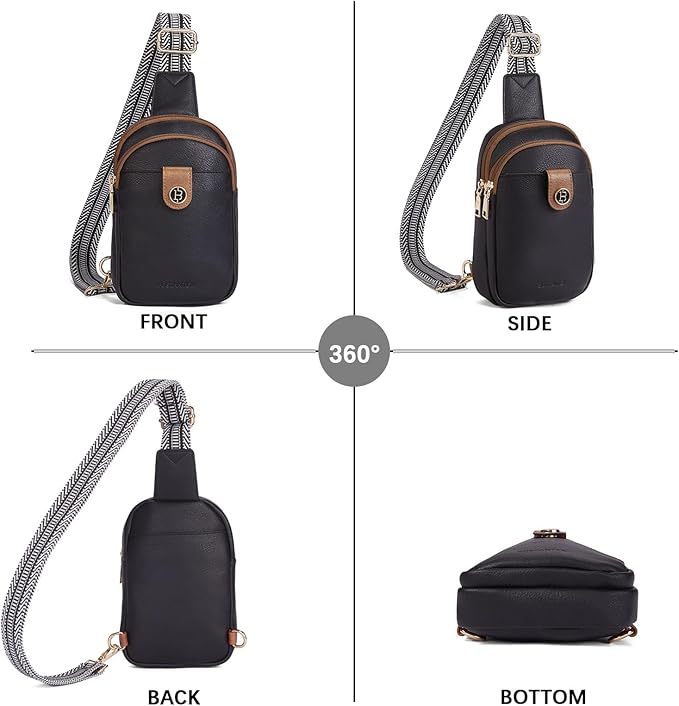 BOSTANTEN Small Sling Bag Crossbody Bags for Women Trendy Crossbody Purse Leather Chest Bag