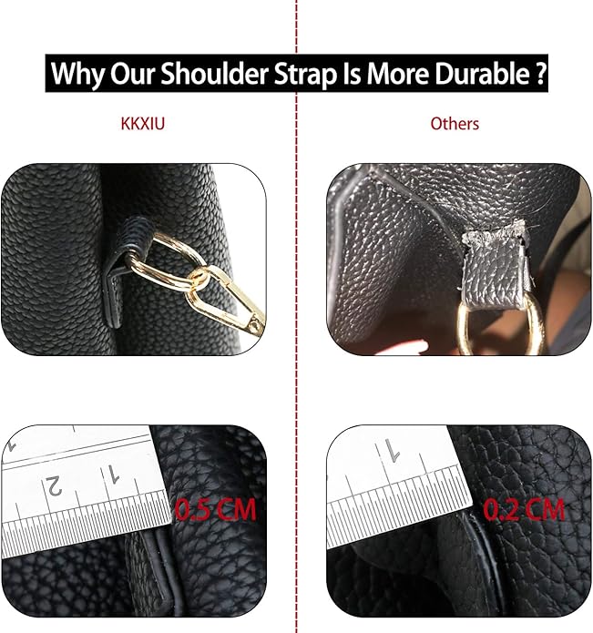 KKXIU Women Satchel Bags Handle Shoulder Handbags and Purses Pockets Zipper Leather Crossbody Bags