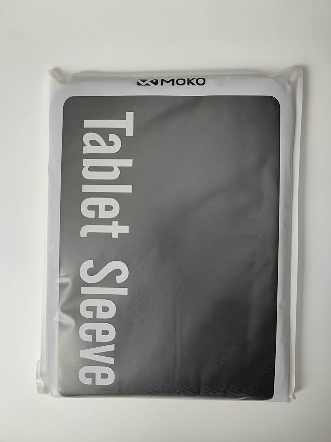 MoKo 9-11 Inch Tablet Sleeve Bag Carrying Case Fits New 11inch iPad Air M3, iPad A16 2025, iPad Pro 11 M4, Air 5/4/3, iPad 10/9/8th Gen, Tab S8/S9 11", Black