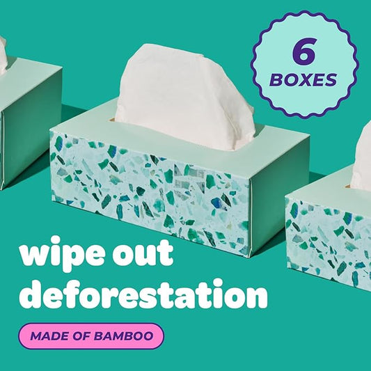 Bim Bam Boo | 3-Ply 130 Sheet/Package Facial Tissue 6 Pack