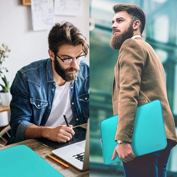 Laptop Case 14 Inch, Resistant Neoprene Laptop Sleeve/Notebook Computer Pocket Case/Tablet Briefcase Carrying Bag for 14 inch HP, Lenovo, Asus Notebook, Ultrabook, Blue