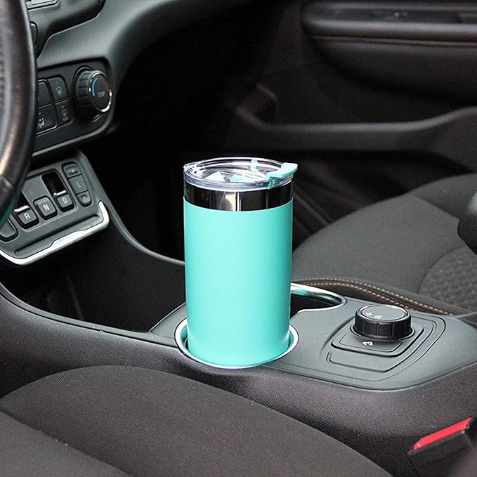 Drinco - 20 oz Stainless Steel Tumbler | Double Walled Vacuum Insulated Mug With Lid, 2 Straws, For Hot & Cold Drinks (2pk 20oz Teal & Pink, 2PK)
