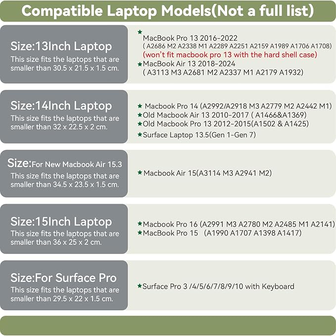 Slim Laptop Sleeve 13 Inch Compatible with 2024 MacBook Air 13 M3 M2 M1/ MacBook Pro 13 M2 M1 Color Beige