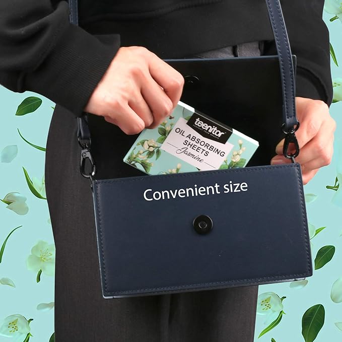 Teenitor Face Oil Absorbing Sheets - 1000 Jasmine Blotting Paper for Oily Skin, Natural Oil Control Film Blotting Sheets for Men & Women