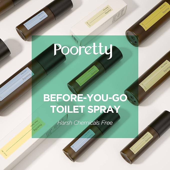 Pre-PooP Aromatic Bathroom Toilet Spray, Potty Deodorizer, Neutralize Bad Odors (1.69 fl.oz.) - Blooming Flowers Scent, Essential Oils