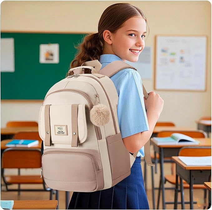 MOMUVO Kids Backpack for Girls,Bookbag for Teens School Bag Elementary Primary Middle School Book Bag,17.3 inch