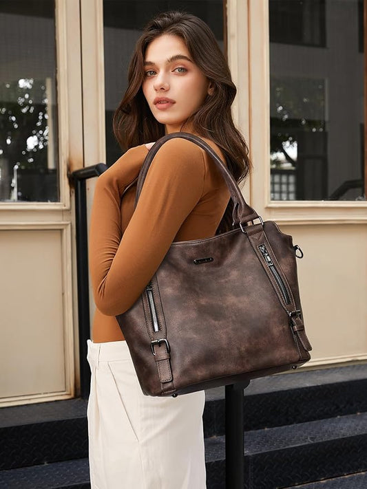 CLUCI Purses for Women Vegan Leather Handbags Tote Purse Shoulder Bag Large Ladies Hobo Bags