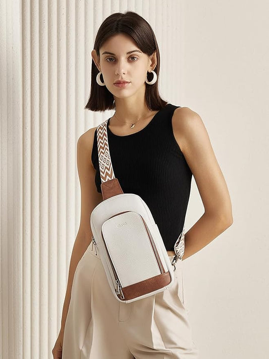 CLUCI Crossbody Bags for Women Men,Leather Sling Bag Cross Body Backpack for Woman Gifts for Women Birthday Unique