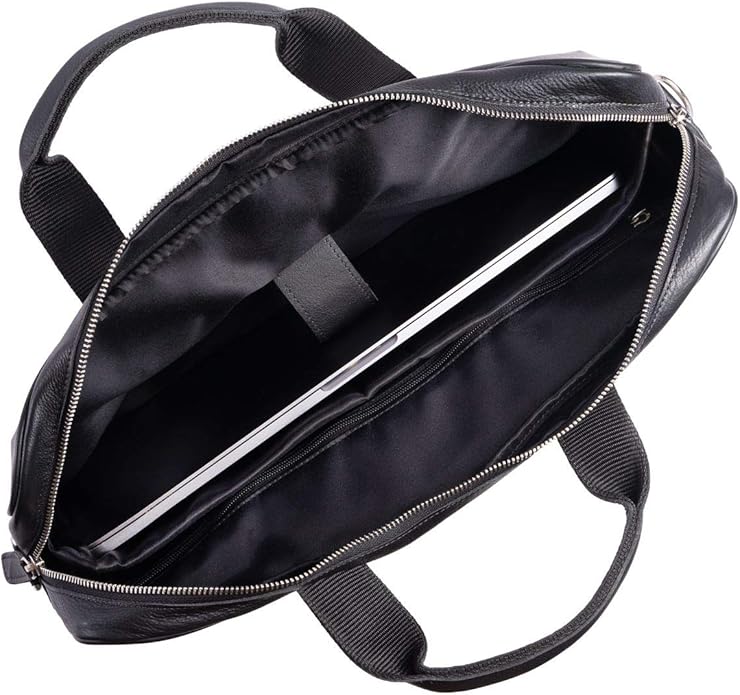 KomalC 16 Inch Leather briefcases Laptop Messenger Bags for Men and Women Best Office Satchel Bag