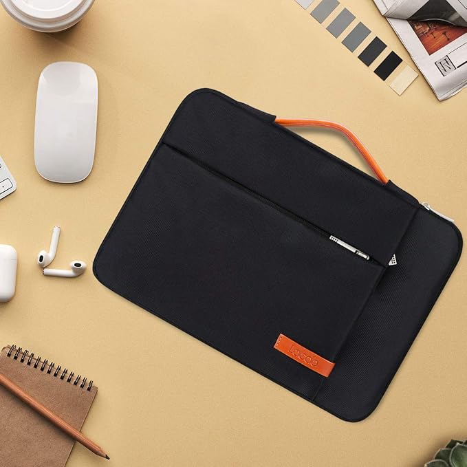 Lacdo 360° Protective Laptop Sleeve Case for 16 inch New MacBook Pro M4/M3/M2/M1 Pro/Max A3403 A3186 A2991 A2780 A2485 A2141 2024-2019, 15 inch Surface Laptop 7th Copilot+PC/6/5/4/3 Computer Bag,Black